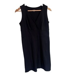 Talbots Dress Womens 6 Petite Black LBD Sheath Minimalist Classic Stretch